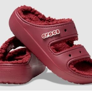 Crocs Unisex Adult cozzy fuzzy slippers slides sz 7M/9W